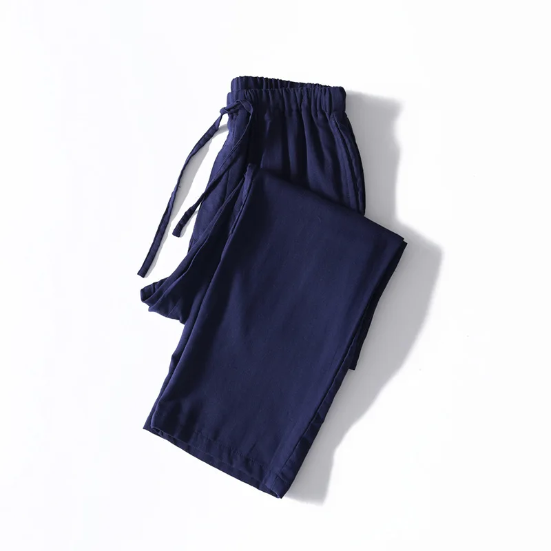 Spring Summer Men 100% Cotton Pajama Pants Pyjama Trousers Male Sleepwear Bottoms Lounge Wear Pants Pijamas de Hombre Home Pants