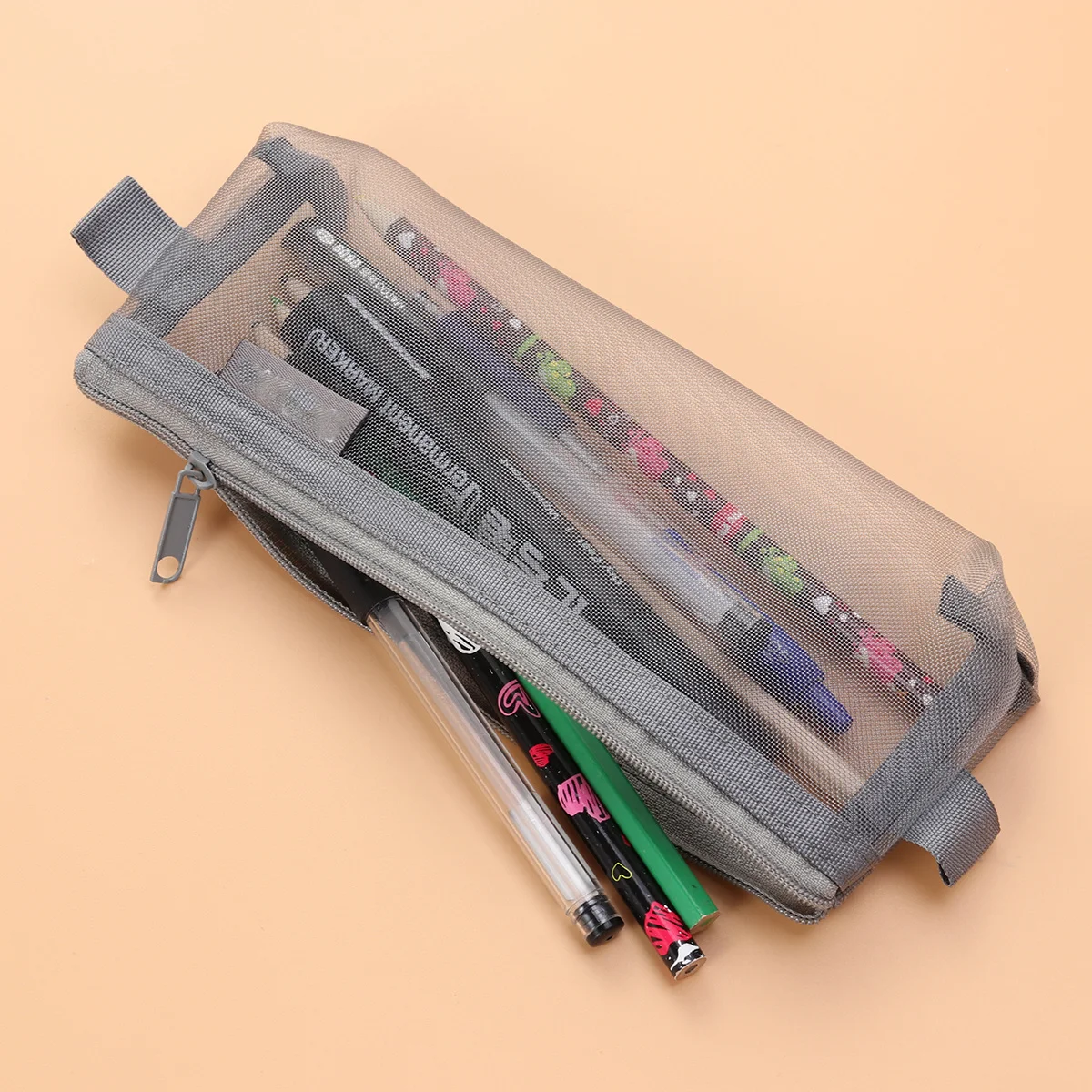 

3Pcs Zipper File Bags Mesh Transparent Organizer Multipurpose Travel Storage Holder Pencil Case Document Pouches