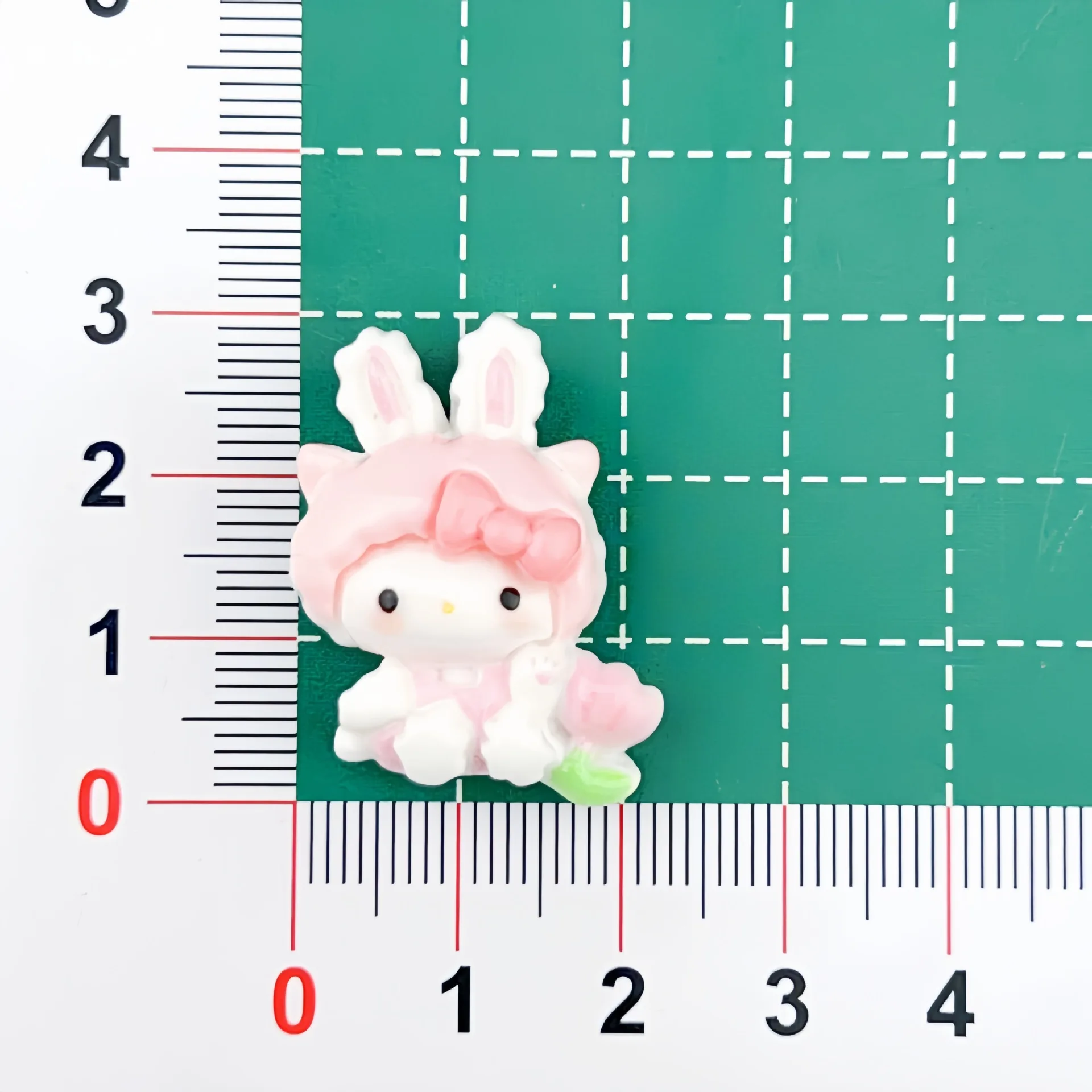 قبعة أذن أرنب كرتونية لطيفة من سانريو، إكسسوارات راتينج حيوانات أوروبية صغيرة، مشبك شعر مصنوع يدويًا، حبل للرأس، إبزيم حذاء Jewe #5