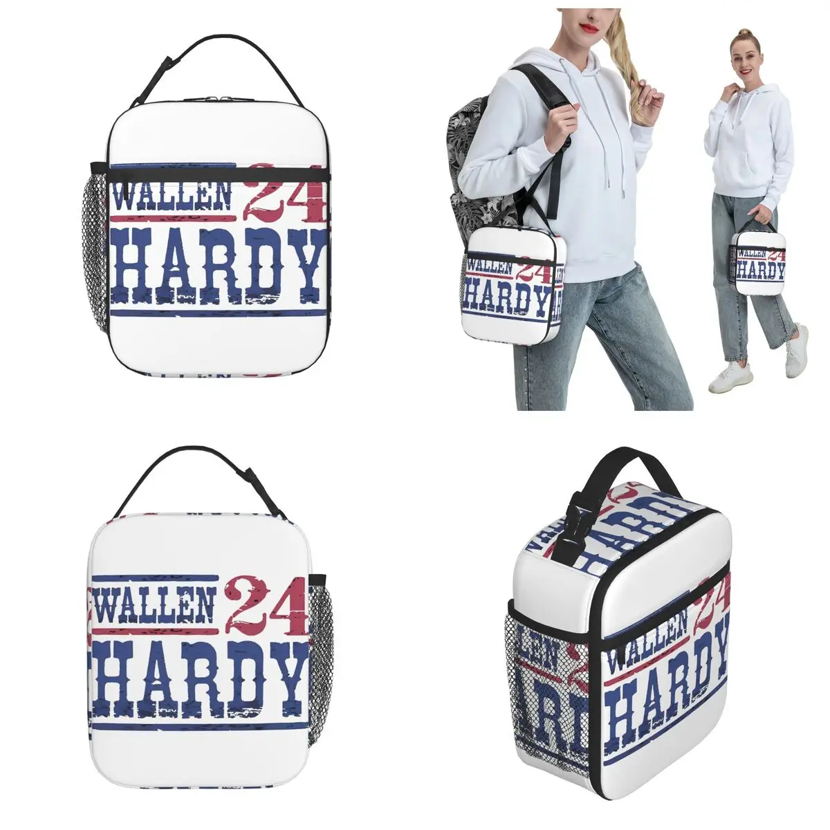 Insulated Lunch Bags Vintage Morgan WALLEN Hardy 24 Singer Country Music Merch Lunch Food Box INS Thermal Cooler Bento Box