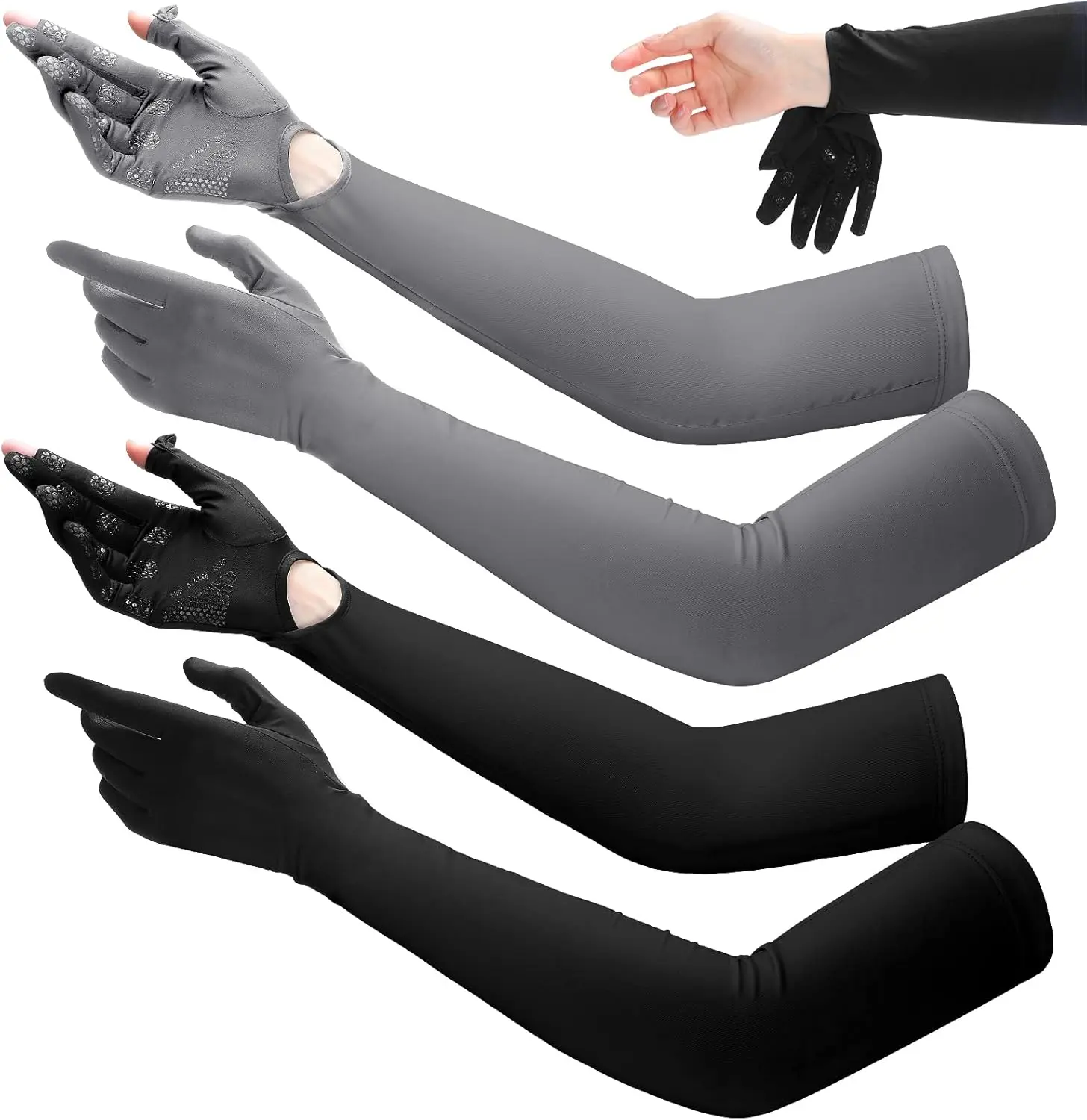 

2 Pairs Women UV Sun Protection Gloves Touchscreen Driving UPF 50+ for Outdoor Sports Cycling