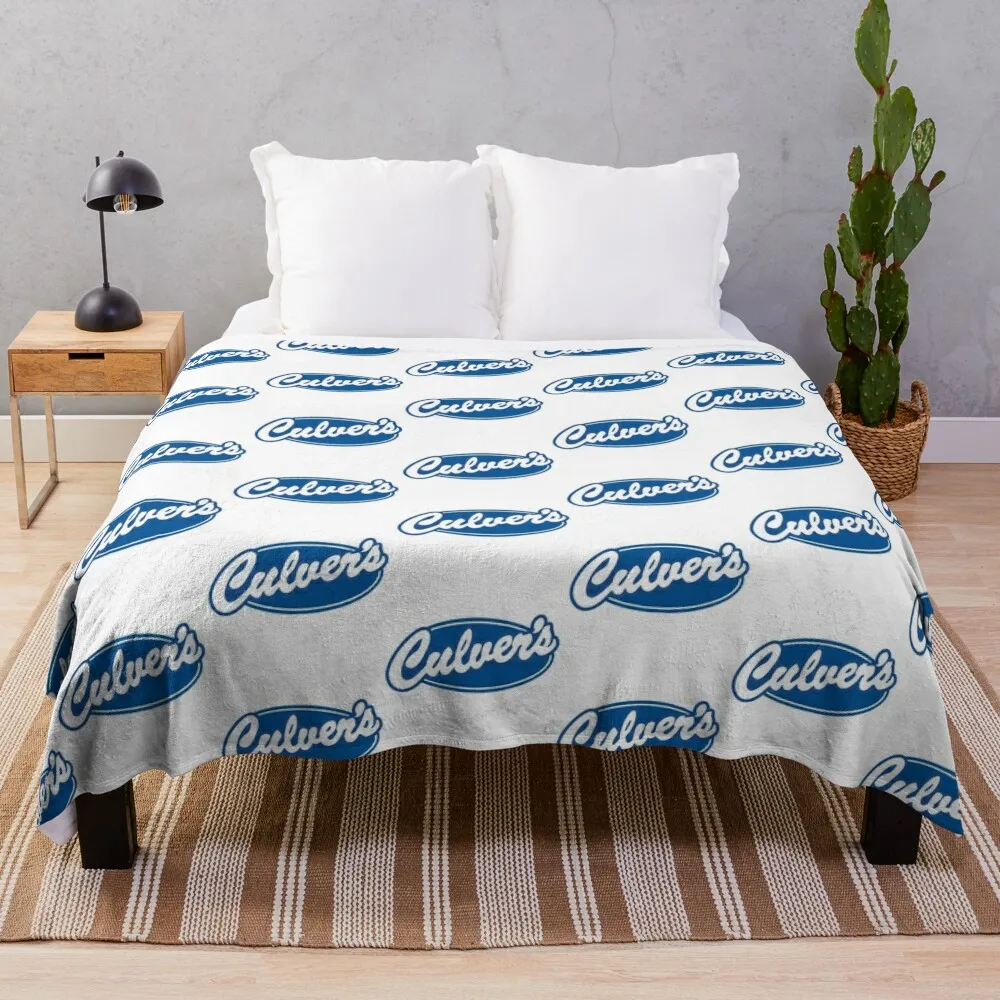 

Culver's Logo 2 Throw Blanket Blankets For Sofas Dorm Room Essentials valentine gift ideas Cute Plaid Sofas Blankets