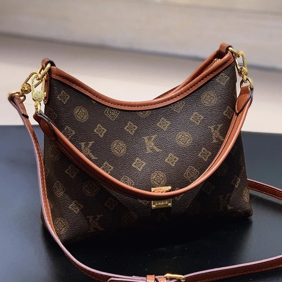 

Винтажная женская сумка подмышки 2025 года, кошелек на плечо в стиле ретро, минималистичная сумка через плечо, универсальная сумка «день-ночь», шикарная пригородная сумка ​