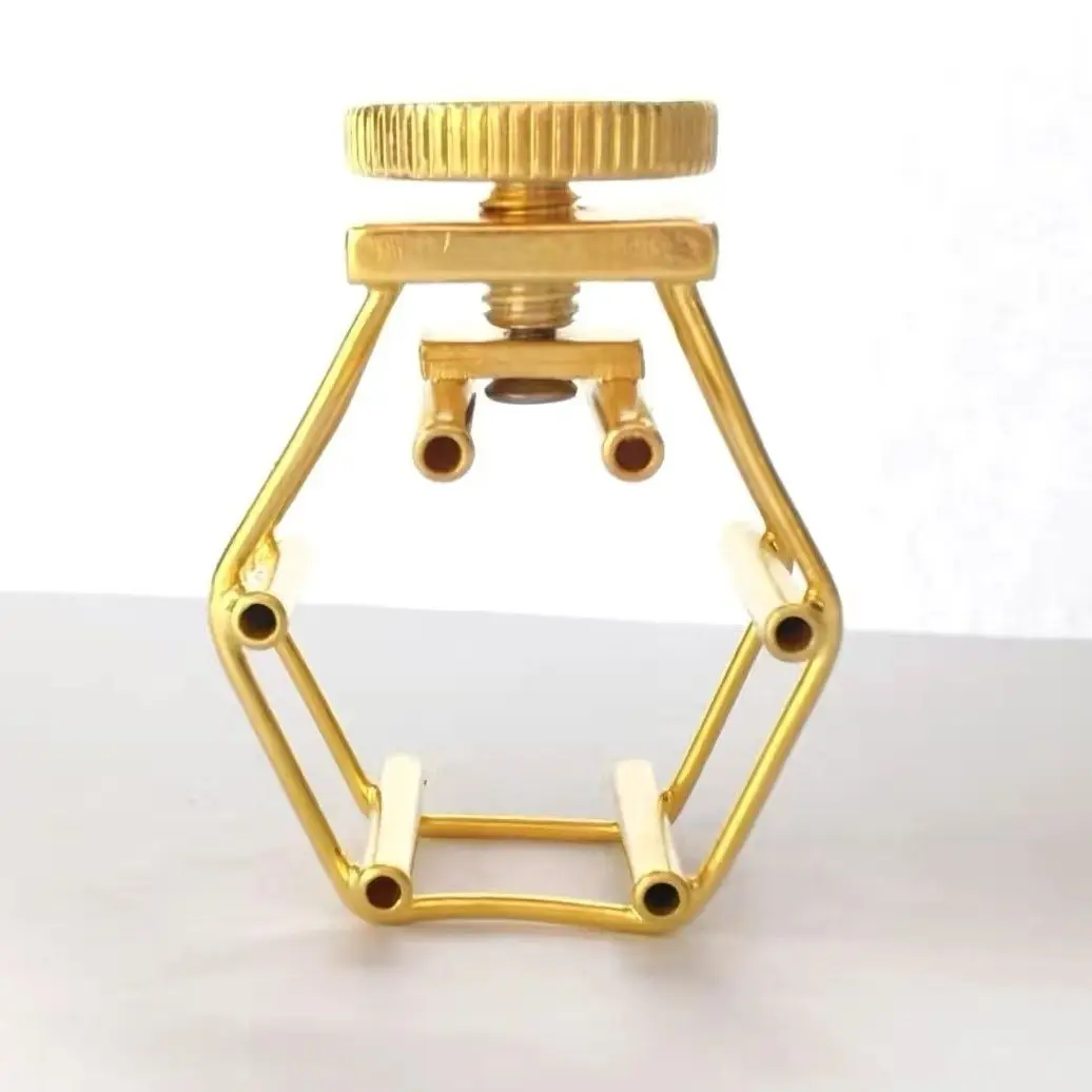 

New Saxophone Diamond Clip Belgian Cork Flute Head Clip Gold Plated Professional Performance High Quality