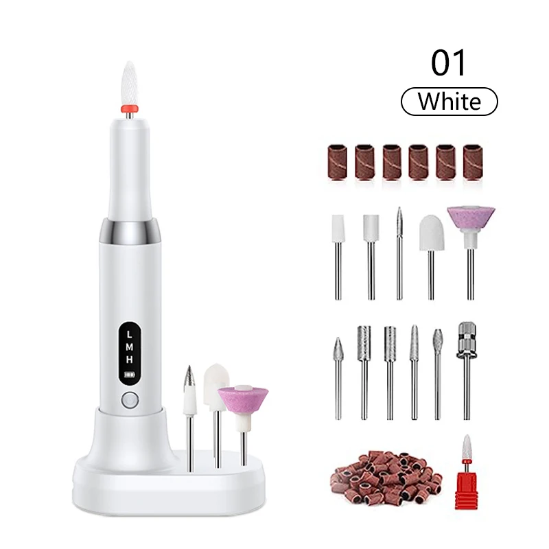 New Electric Nail Polisher Drill Bits Professional Nails Grinding Polishing Dead Skin Removal Sanding File Pen Manicure Machine