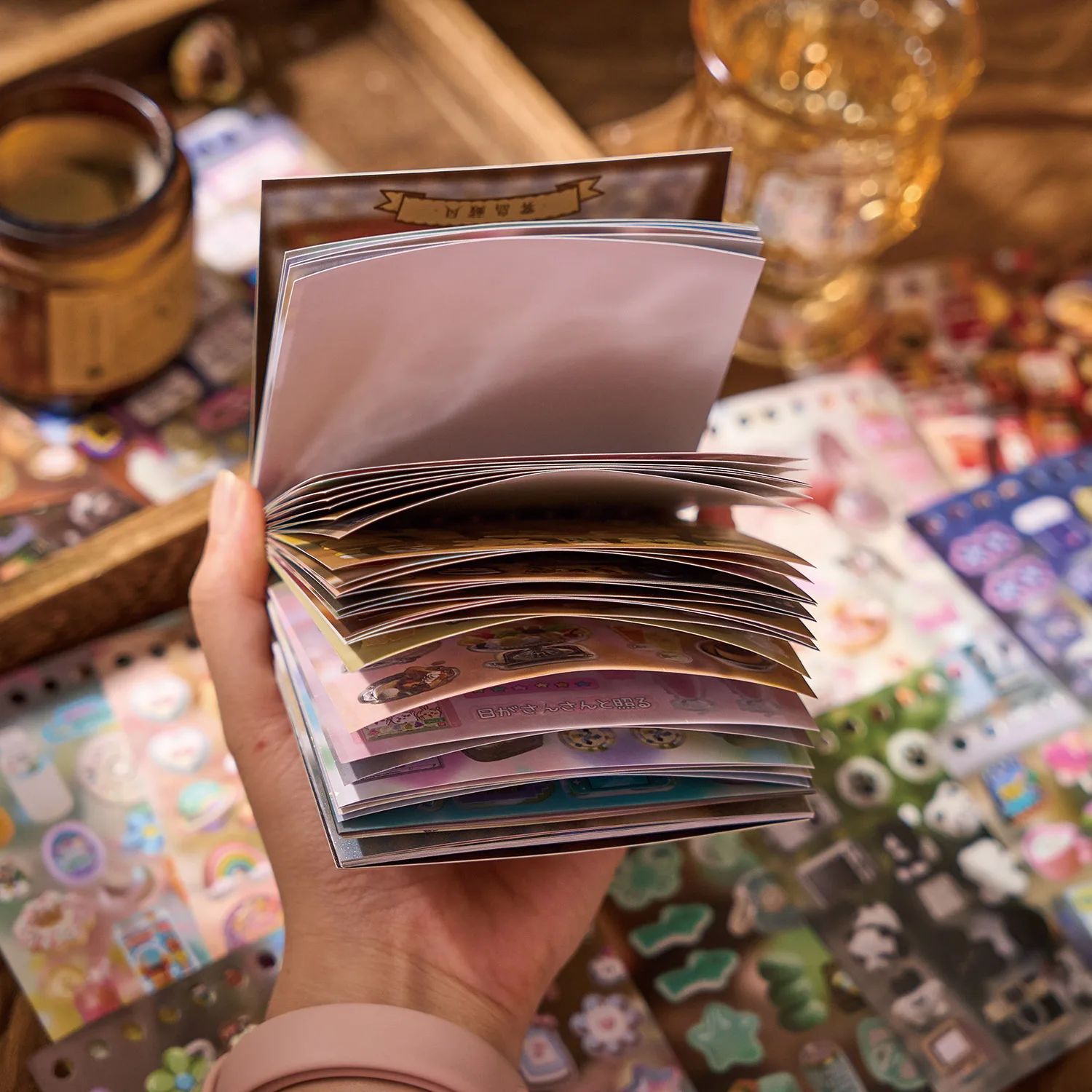 50 Coil Stickers This Camellia Season Series Japanese Style Ancient Ins Style Handbook Material DIY Decorative Stickers