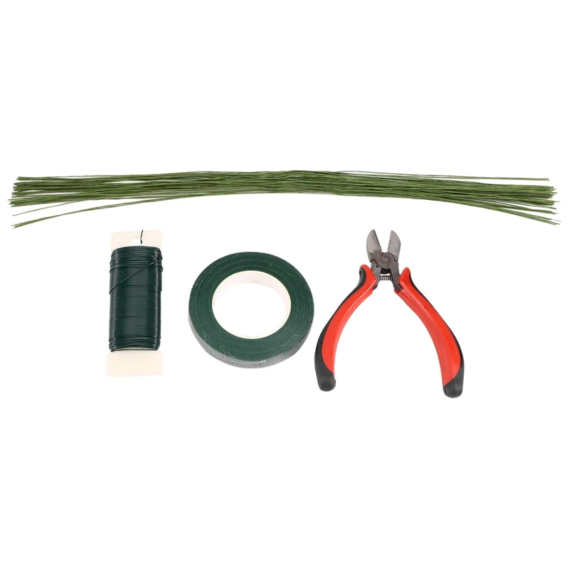 Newfloral Arrangement Tool Kit Floral Tape Stem Wrap Green Stem Wire Floral Wire For Bouquet Stem Wrap Florist