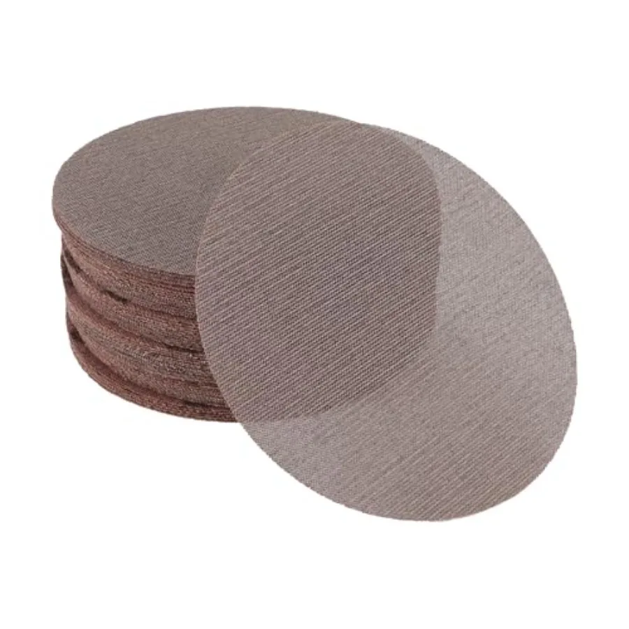 

50 Pcs 9 Inch Abranet Sanding Mesh Anti-Clog Hook Loop Dust Free Net Sandpaper 80 Grit Brown Aluminum Oxide