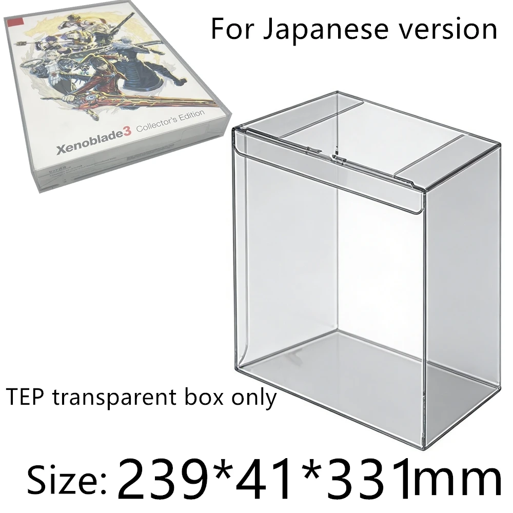 Transparent Box Protector For Xenoblade Chronicles 3/NS Collect Boxes PET Storage Game Shell Clear Display Case