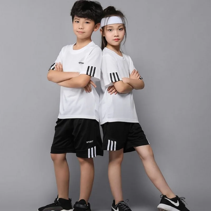 Summer Children Boy Clothes Kid Girls Sport Badminton Short Sleeve T-shirts And Shorts 2pcs Set Teenage Top Bottom Tracksuits