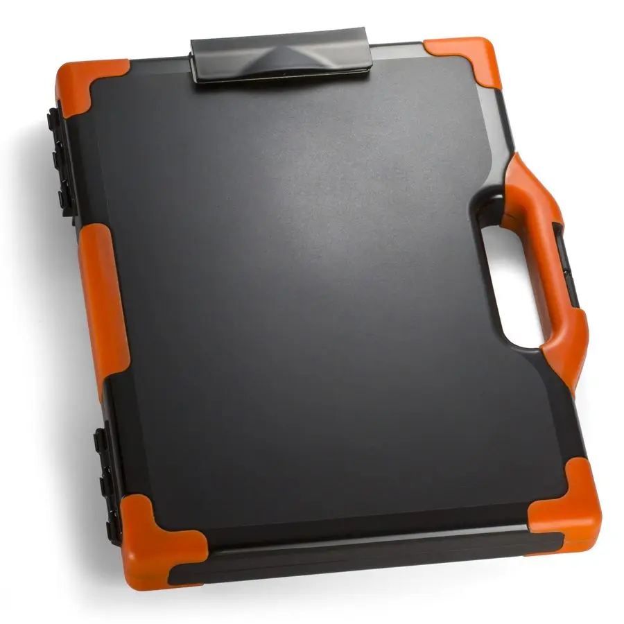 

Carryall Clipboard Storage Box, Letter Legal Size, Black and Orange 83326
