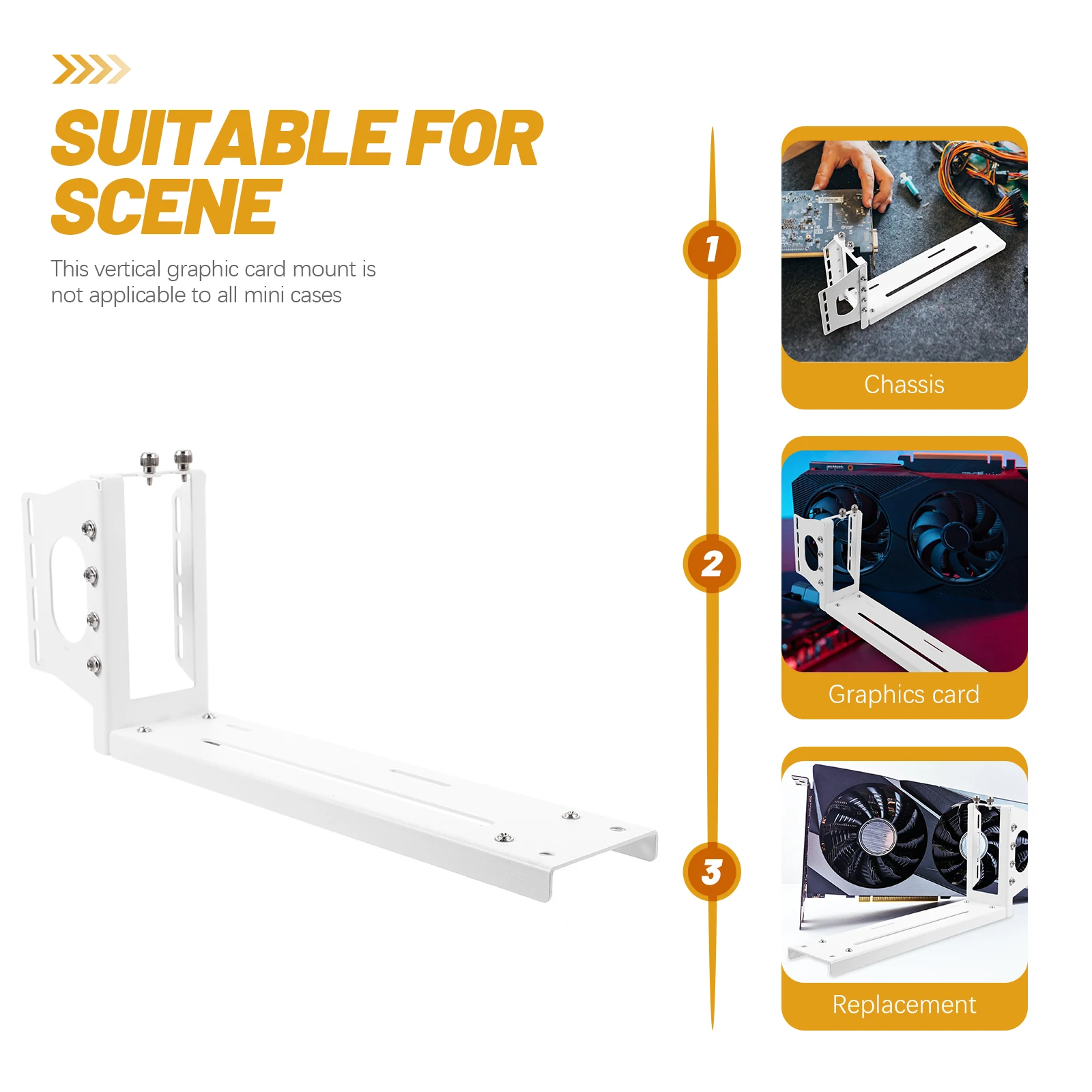 

Vertical Graphics Card Holder Bracket Extension Cable Universal Gpu Mount