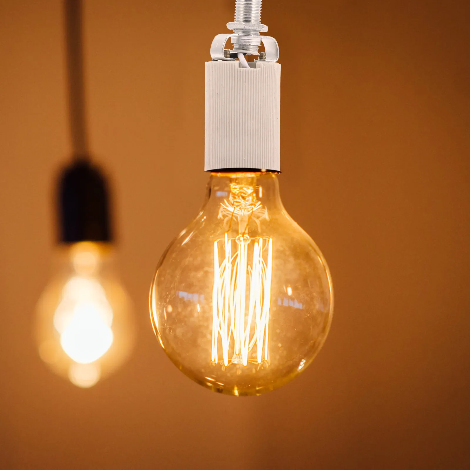 

Комплект из 4 патронов E14 с резьбовым креплением, совместимых с декоративными лампочками DIY, круглые винтовые цоколи, металлические основания для подвесных потолочных светильников