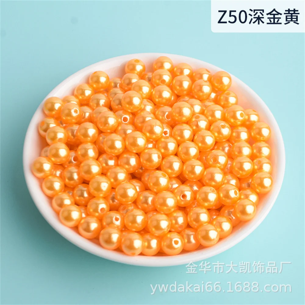 3mm-12mm Mix size Pure White/Pearl wtraight holes round imitation plastic pearl beads for needlework & Jewelry Making