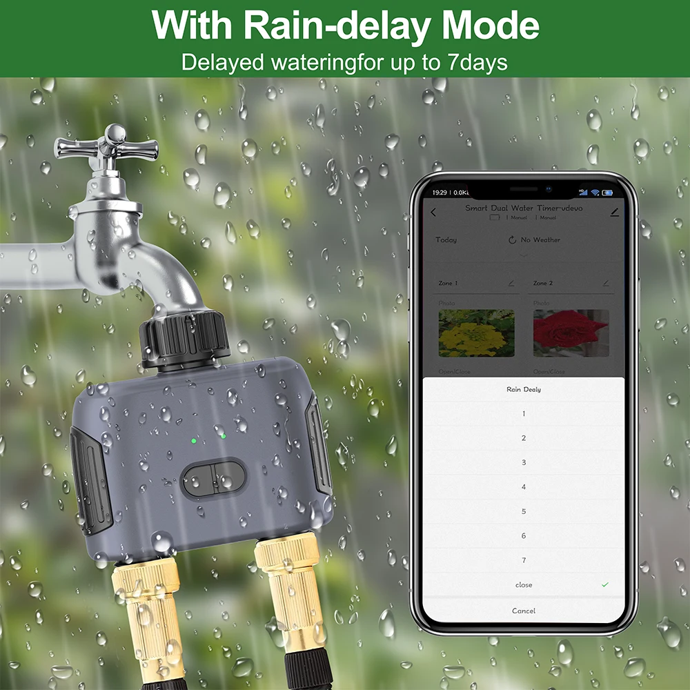 Tuya Zigbee/Bluetooth Water Timer Controller Valve Automatic Irrigation Watering Sprinkler Drip System For Smart Life