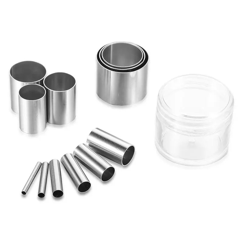 DT16 24 Pieces Circle Cutter Hole Punch Cutter Set Polymer Clay Cutters Metal Baking Stamps for Pottery Handmade for Craft