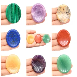 35x45mm 7 Chakra Forget Worry Stones Thumb Massage Gemstone Crystal Healing Wealth Success Reiki Energy Gem Bulk Wholesale Gift