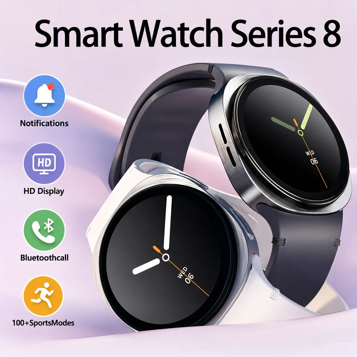 LAXASFIT Smart Watch 2026 Game Dial Dynamic Dial Bluetooth Call Voice Assistant Wireless Charging Fitness Tracker Gift
