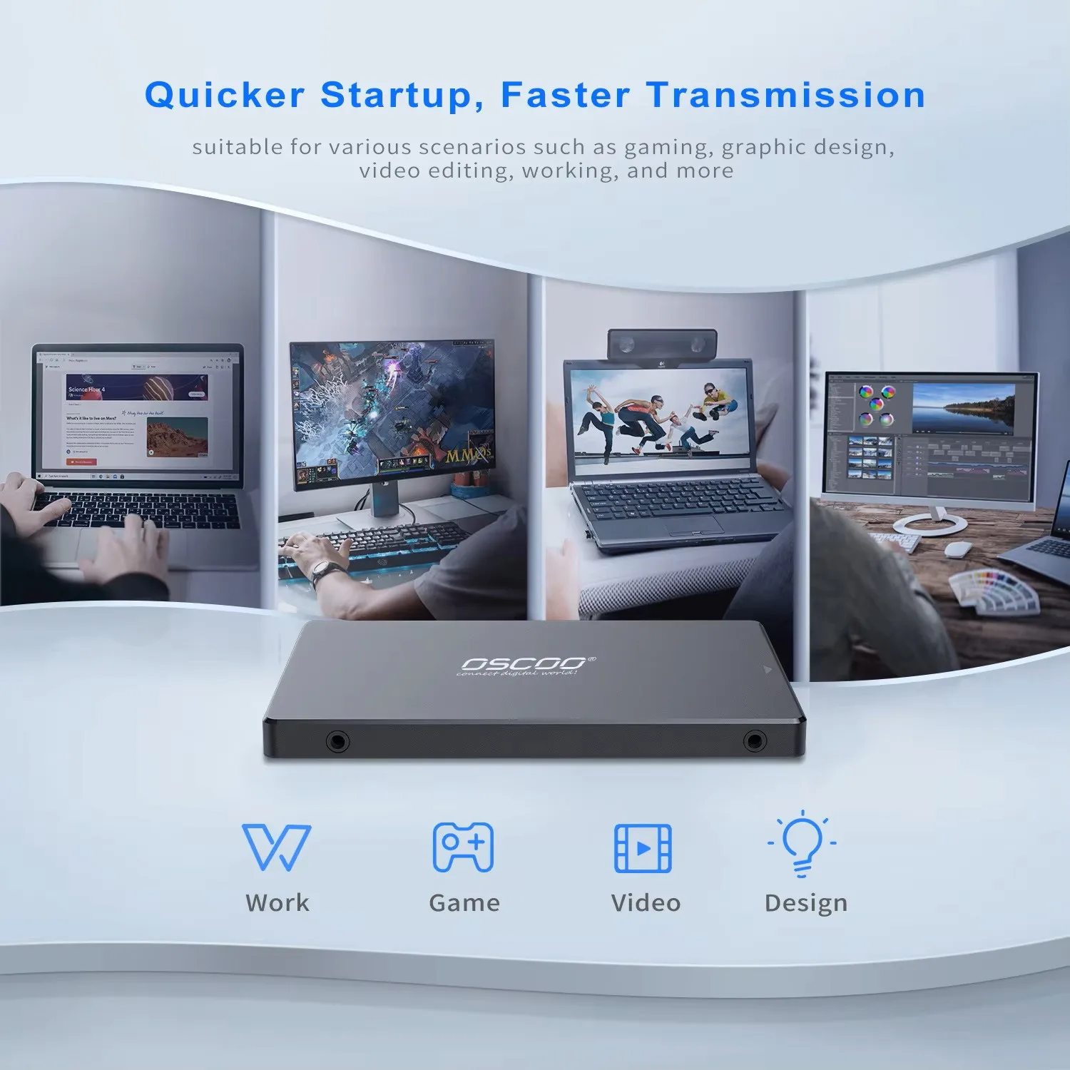 OSCOO Original SATA3 SSD 2.5'' SSD 128GB 256GB 2.5Inch SSD SATAIII Solid State Drive HDD SATA3 SSD Hard Disk For Laptop Desktops