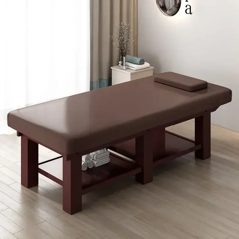 

Solid Wood Massage Bed Beauty Physiotherapy Beauty Salon Integrated Pattern Comfortable Table Tattoo Commercial Furniture
