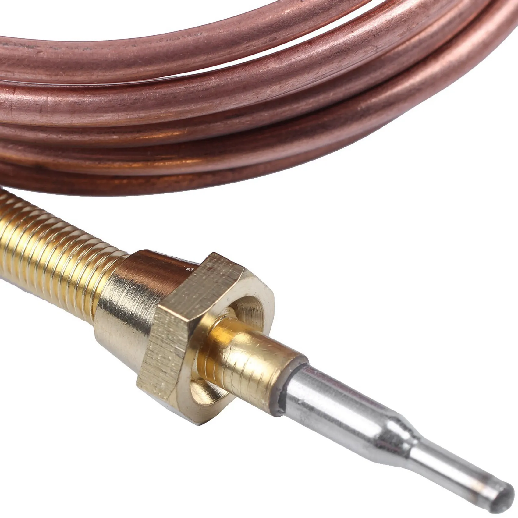 EYFL-2Pcs 1500Mm Gas Stove Universal Thermocouple Kit M6X0.75 With Overflow Nut (10) Replacement Thermocouple