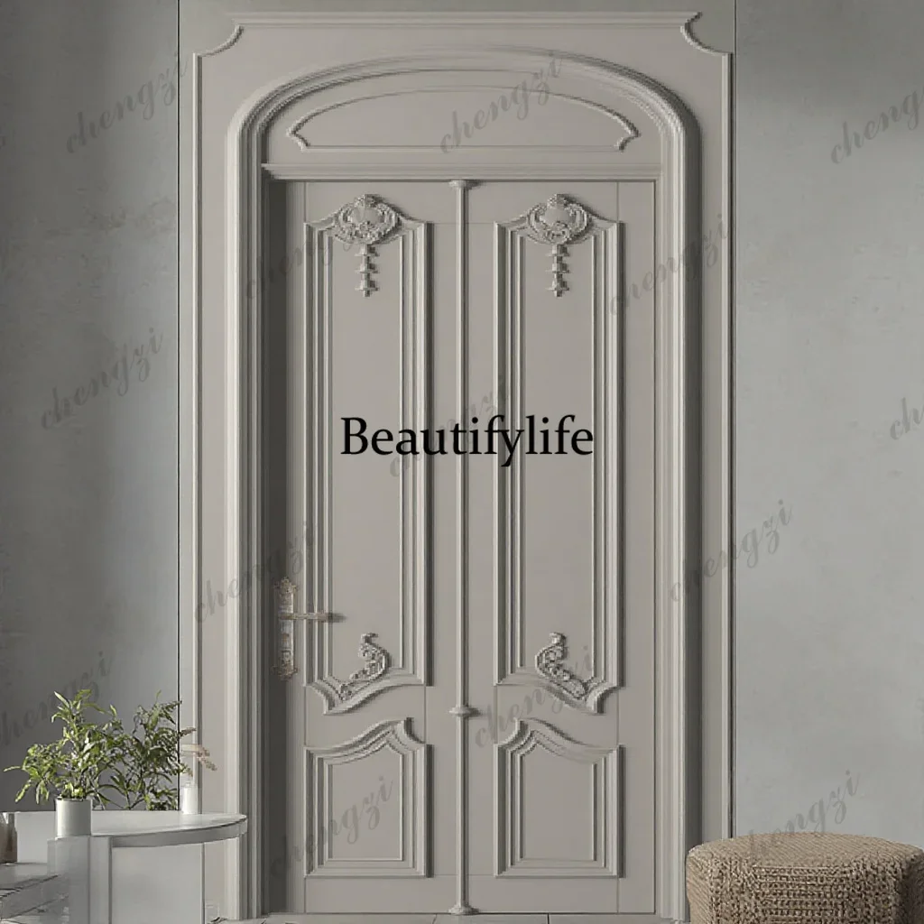 Y136 Z183 Customization Wood Composite Carved Door Finished With Unique Design And Fancy Patterns Painted Wooden Door Made In Ch