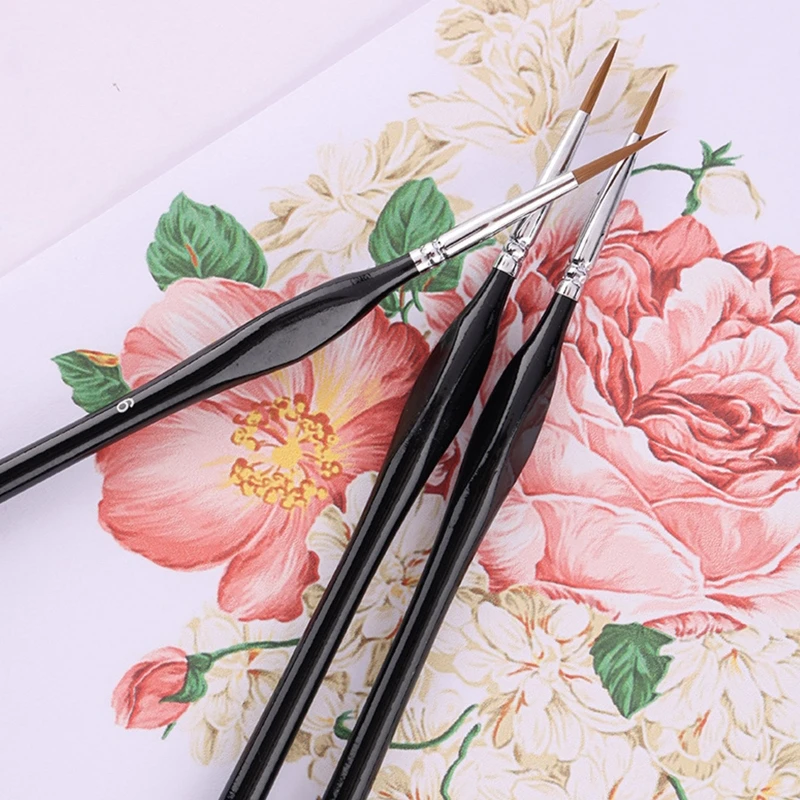 F3MA – brosses à cheveux loup polyvalentes, pour peinture à l'huile à l'aquarelle, artiste peintre, 9 pièces