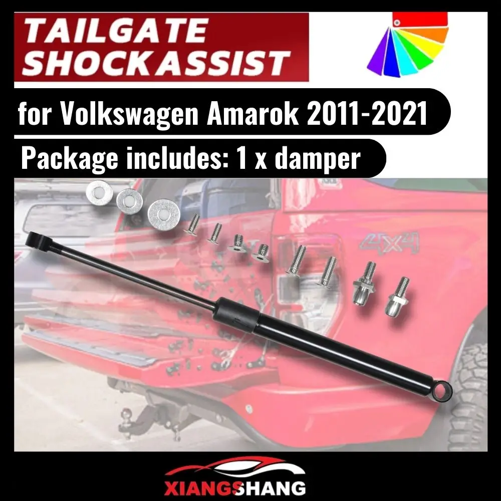 1PCS Assist for Volkswagen Amarok Type 2H 2010 Pickup Accessories Stainless Rear Tailgate Slow Down Easy Up Gas Strut Damper Kit