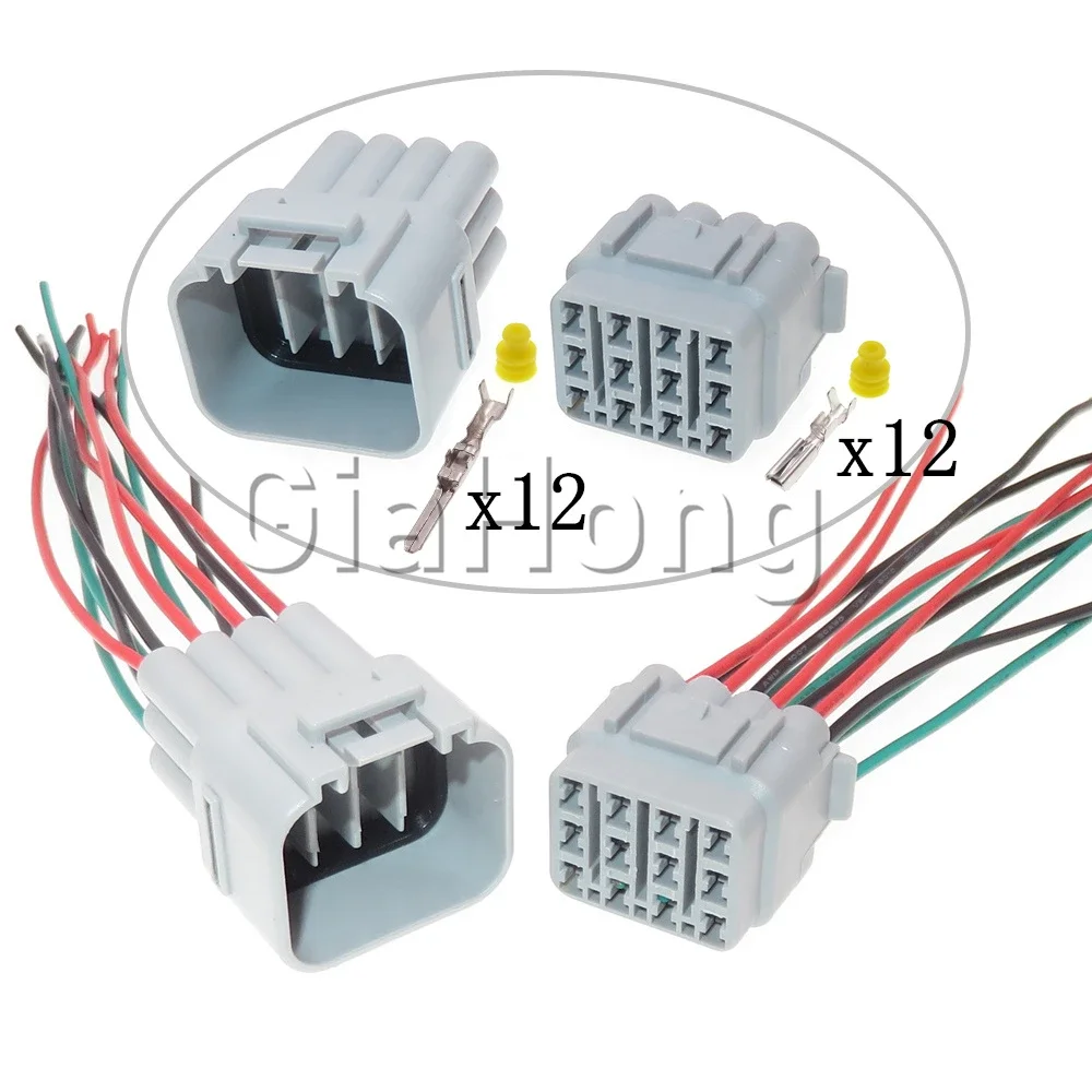 1 Set 12 Ways 6188-0375 6181-2459 AC Assembly Car Electrical Connector Automobile Replacement Socket Parts Auto Waterproof Plug