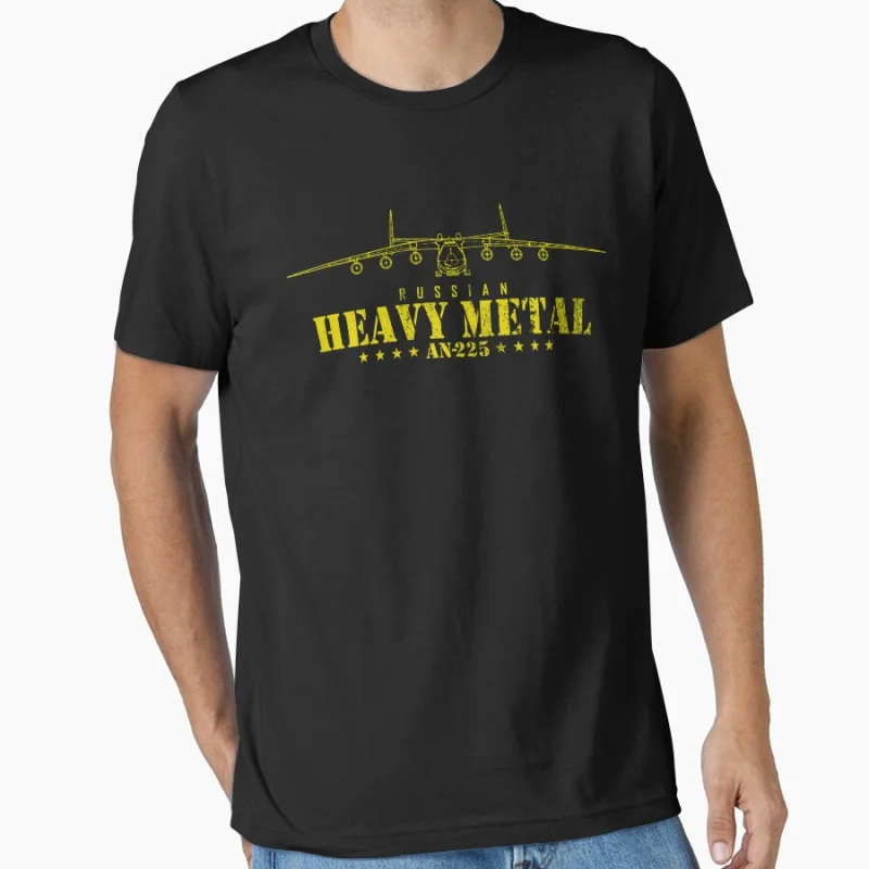 An-225 Mriya  Air transport The Great Antonov 100% cotton printed T Shirt for men large size Adult tops S-6XL