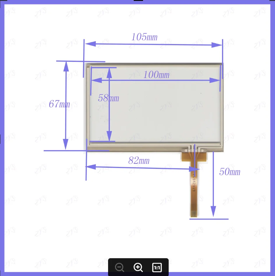 

ZhiYuSun DYMO KDT-3316 Compatible 4.3inch touch panel for Car DVD, 105*67MM GPS Navigator screen glass this is compatible