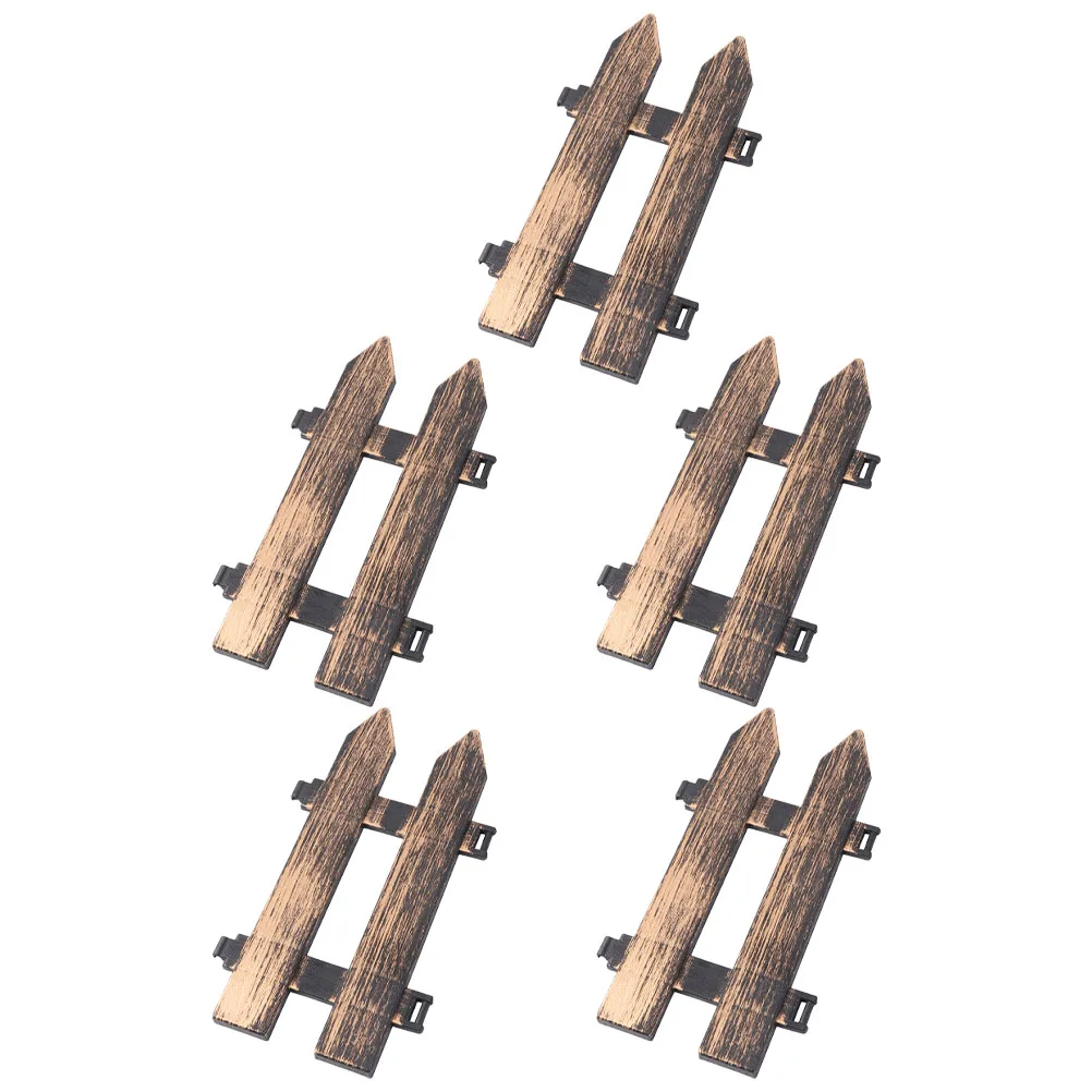 

5pcs Mini Fence Plastic Diy Garden Edging For Flower Beds Yard Decor Landscape Border Fences Outdoor Courtyard Partition Lawn