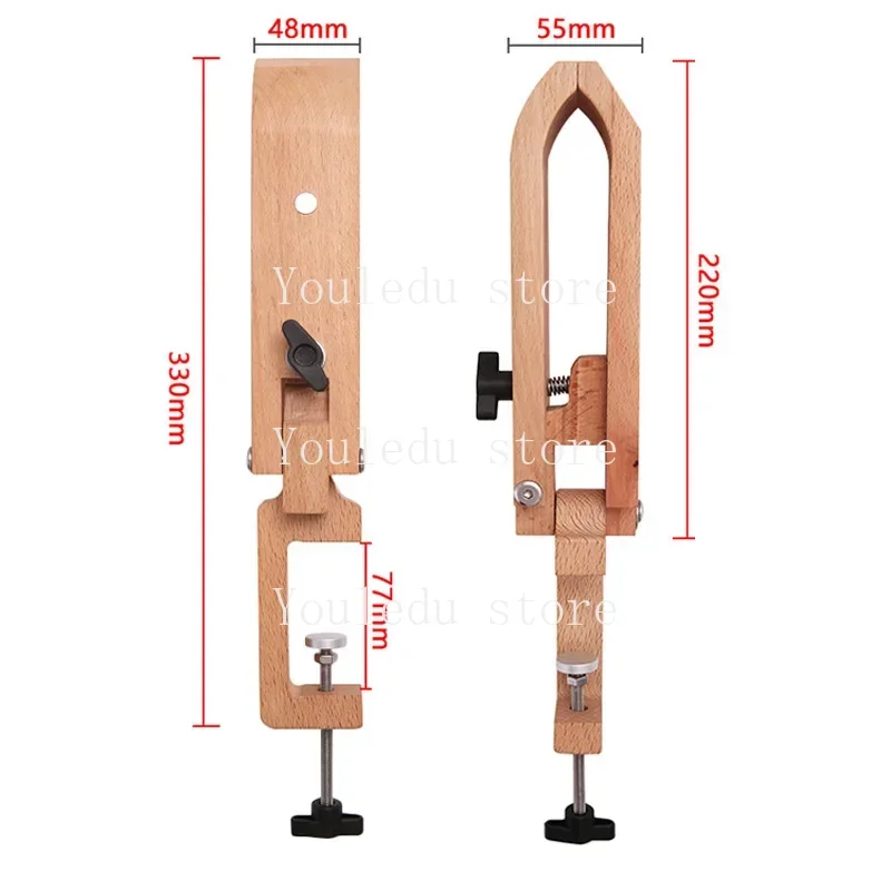 1pc Wood Sewing Clips DIY Handmade Table Desktop Pony Horse Clamp Leather Tool Leathercraft Vise Wooden Wrapped Leather Clamp