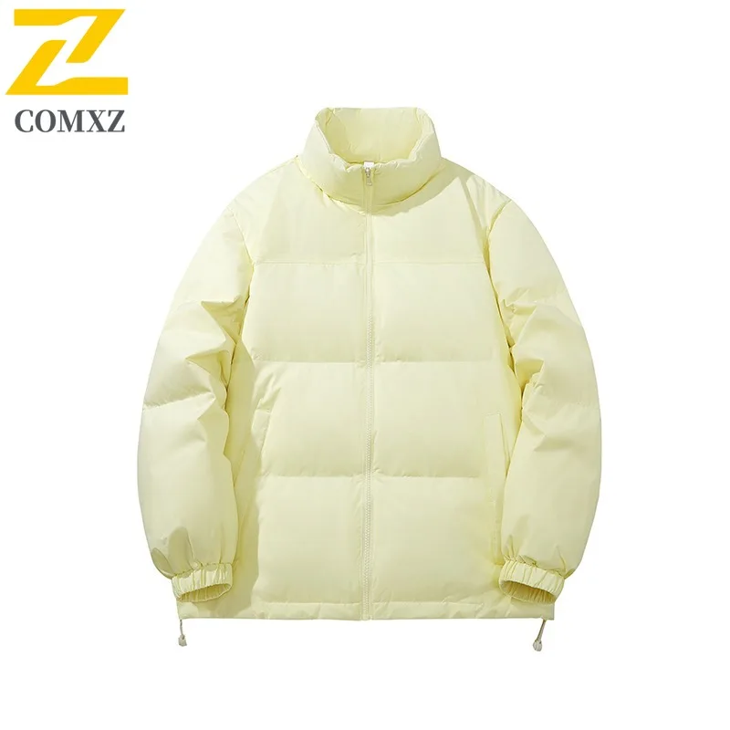 

COMXZ мужской пуховик модный воротник-стойка уличная велосипедная утолщенная теплая пуховая парка уличный стиль ветрозащитные осенне-зимние пальто