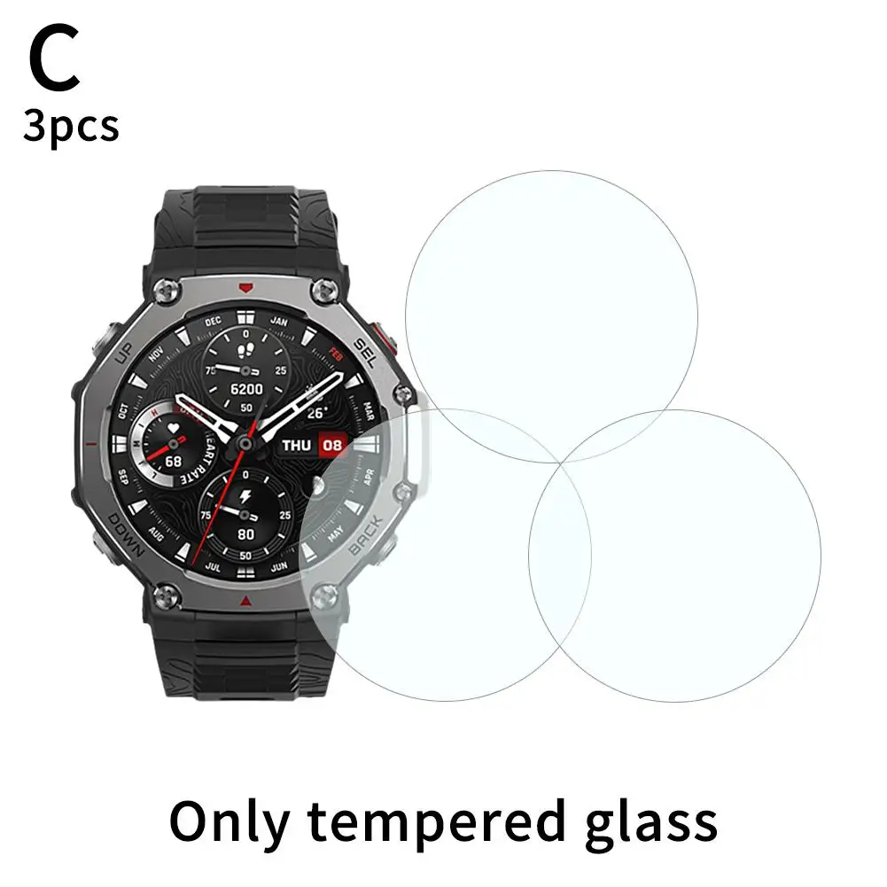 For Amazfit T-rex 3 Watch Tempered Glass High-definition Accessoies Display Watch Anti-explosion Anti Scratch R1k1