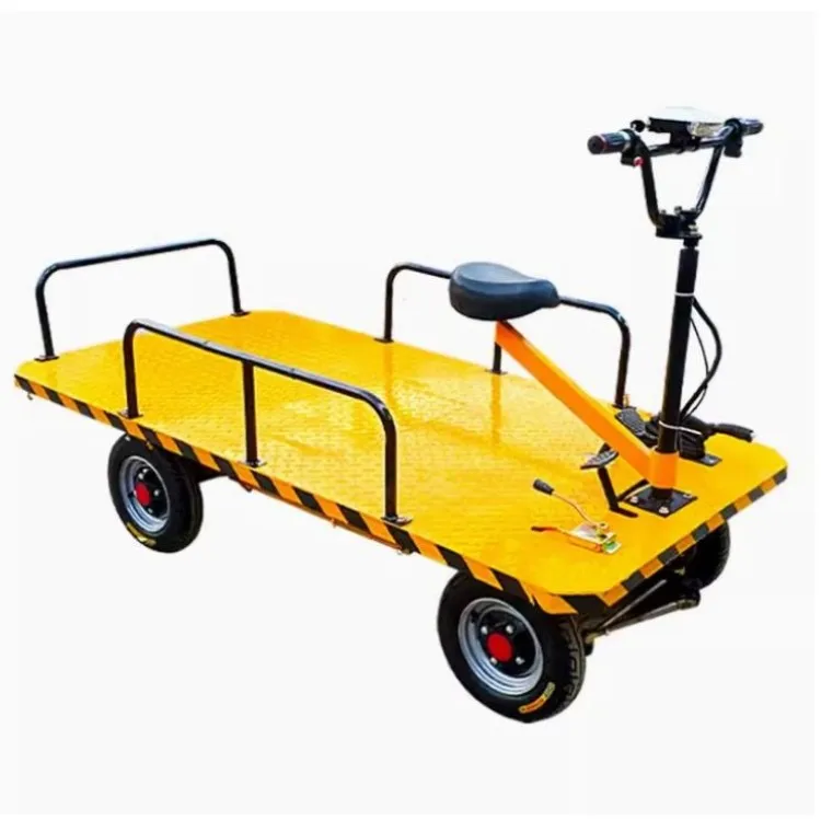 Heavy Duty Transport Motorized Carts 3 Wheels Battery Powered Electric Flat Multifunction Cart for Industrial Warehouse Pro