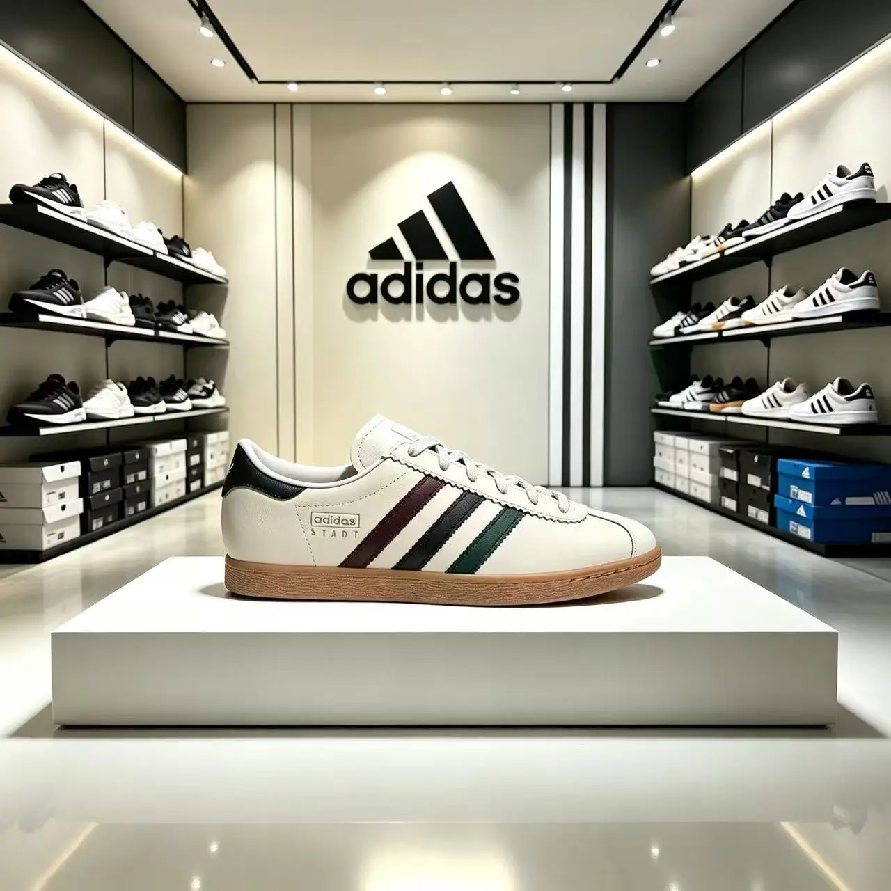 Adidas STADT classic low-top casual sneakers for men and women T-toe skate shoes JR8312