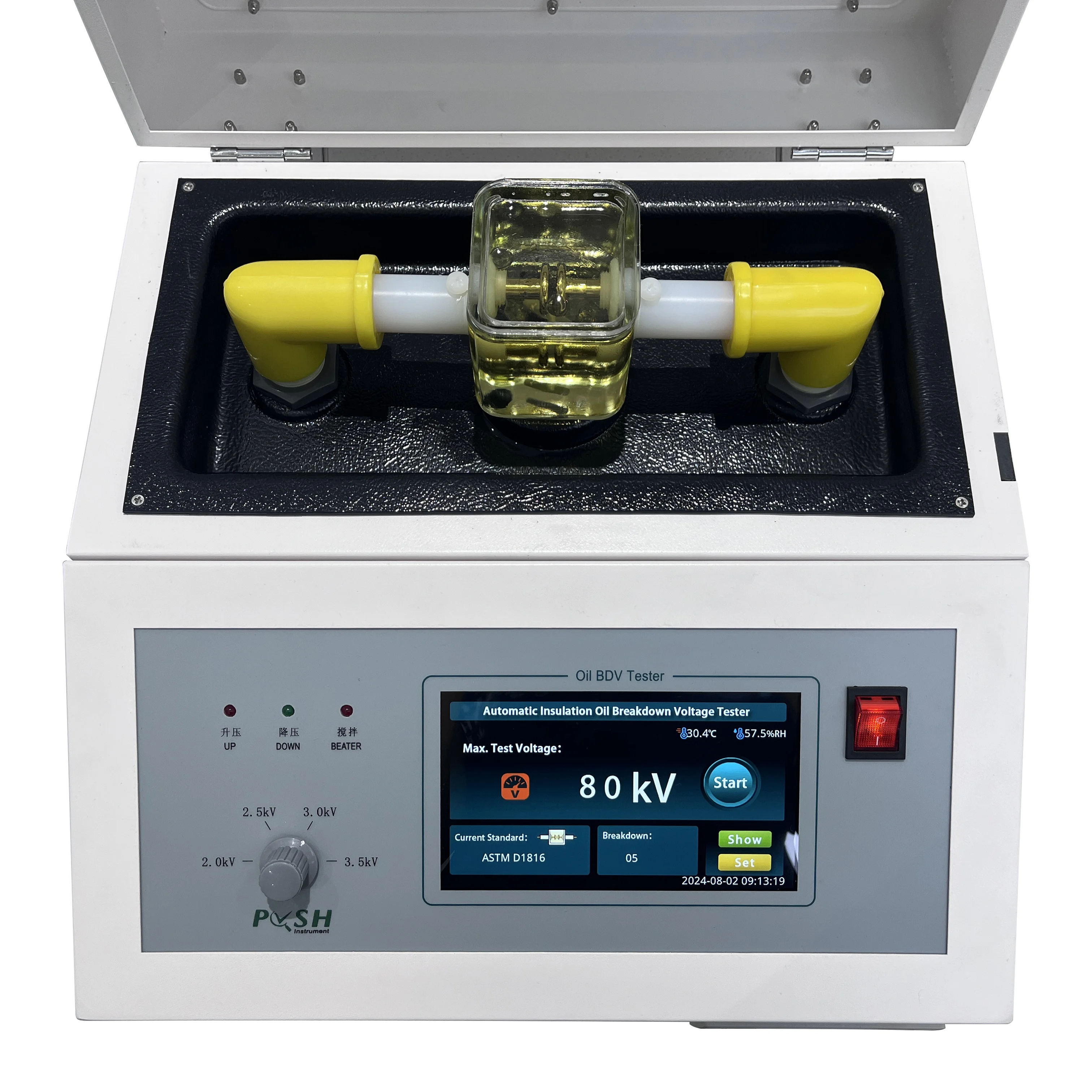 PUSH electrical astm d877 astm d1816 oil breakdown voltage oil bdv dielectric strength tester