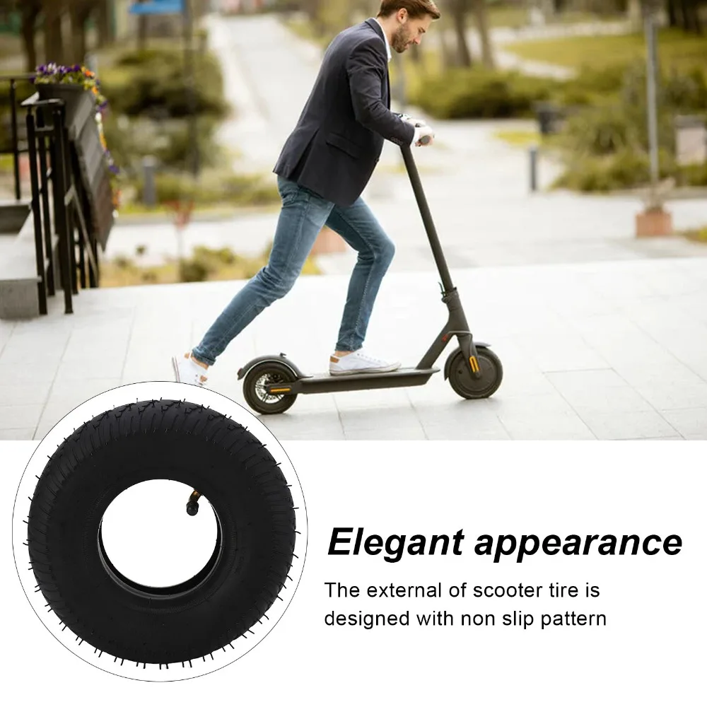 

2.80/2.50-4 Electric Scooter Tires Rubber Thickened Strong Grip Tires Curved Mouth Valve Mobility Scooter Tire
