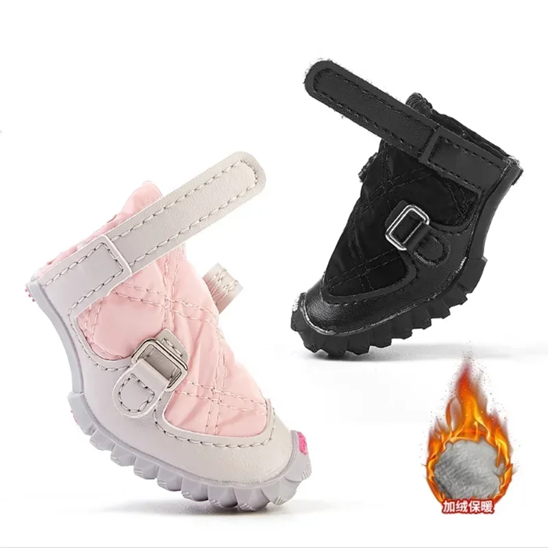 Outono e inverno botas de neve para animais de estimação pequeno cão botas para perro yorkshire terrier schnauzer filhote de cachorro cães acessórios