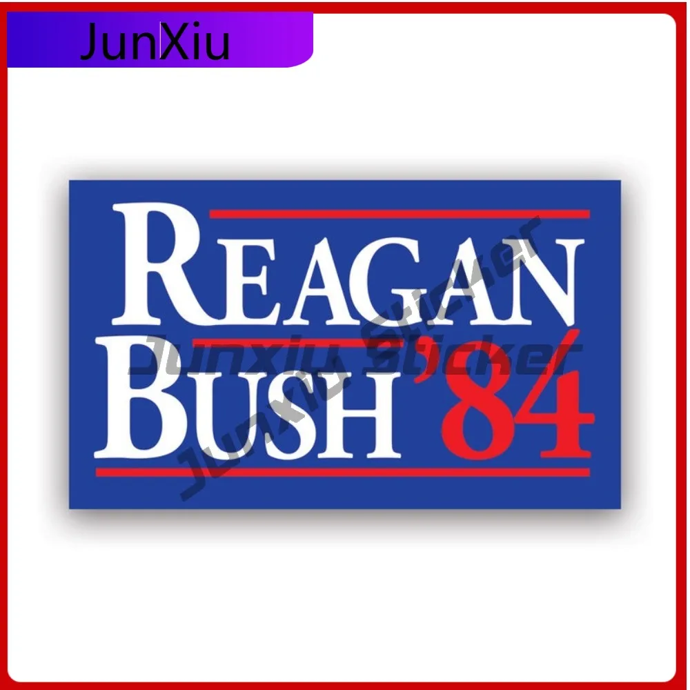 

Bold Vintage Reagan Bush 84 Sticker Uv Protected Decals Gop Republican 80s Decal Waterproof Durable Works On Front