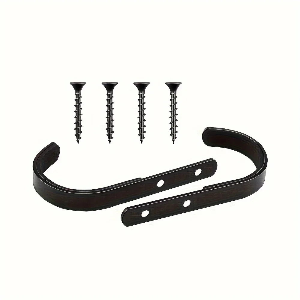 2pcs J-shaped Wall Hooks Suitable for Rifles and Air Guns, with Protective Pads To Prevent Scratches