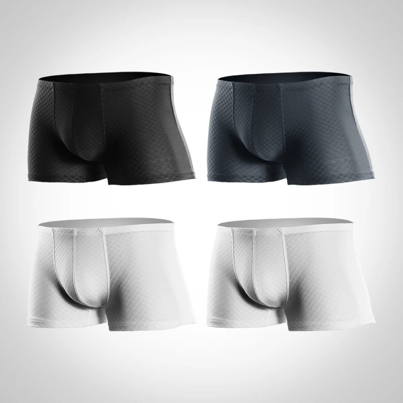 Unterwäsche Herren Eisseide Boxershorts Herren Boxershorts Jungen kurze Shorts atmungsaktiv keine Spur Sommer ultradünn