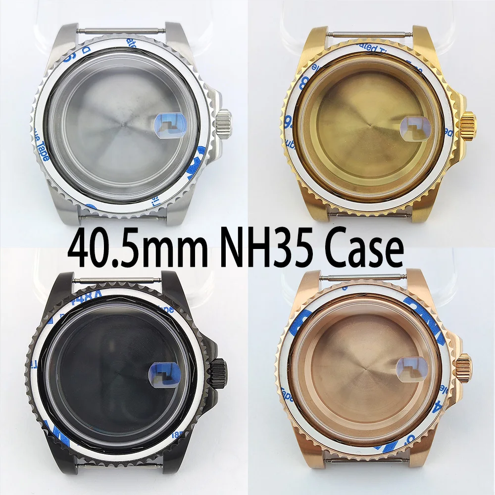 

41mm Case NH35 Watch Case Stainless Steel Waterproof Sapphire Glass Case Watch Accessories Parts Fit NH35/NH36 Movement