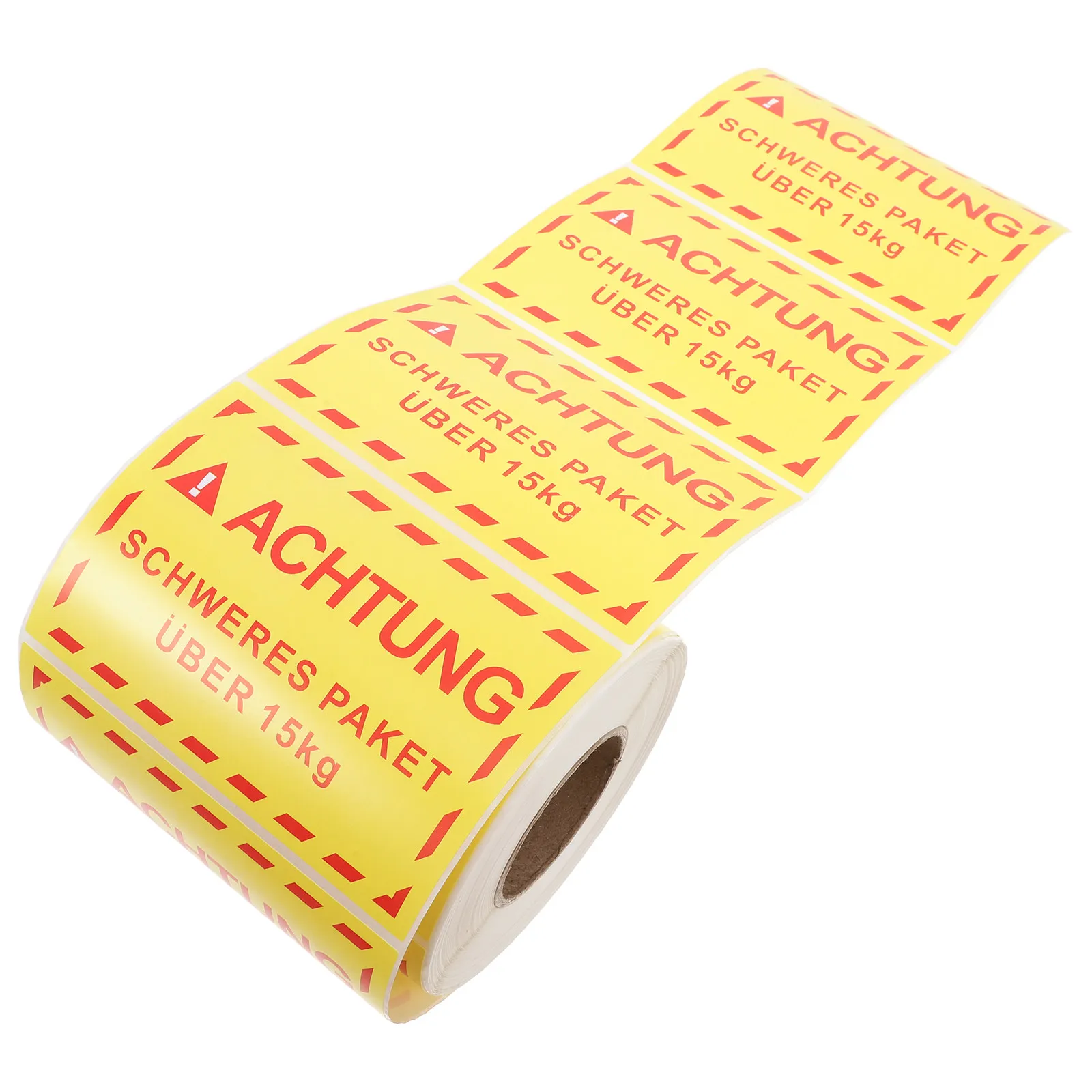 

500 шт. предупреждающих этикеток для тяжелых грузов, желтые наклейки с предупреждением о перегрузке, высокая клейкость, водонепроницаемые, для транспортировки, складов, переездов