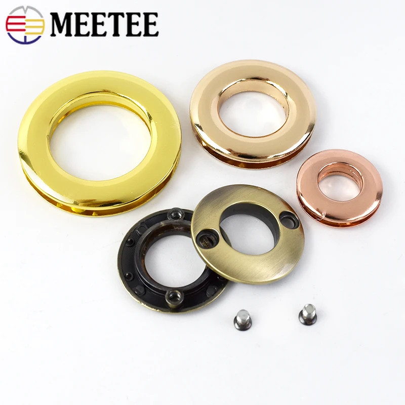 4/10Pcs 10-25mm Metal O Ring Buckles For Bag Strap Hangbag Eyelet Screw Clasp Leather Decorative Hooks DIY Crafts Accessories