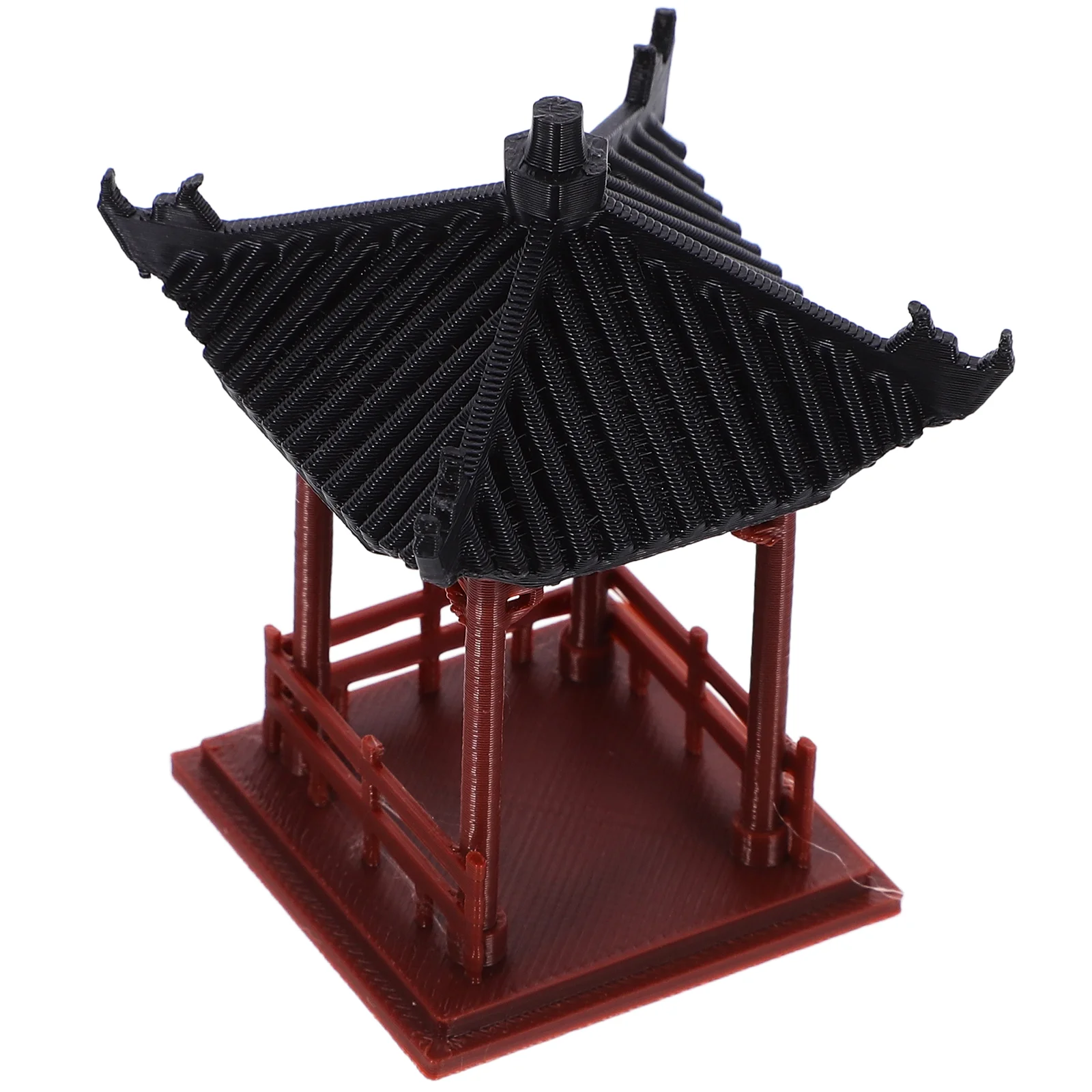 Miniature Pavilion Bonsai nament Lightweight Plastic Statue Garden Decor Fish Tank Aquarium Adornment Figurine Simulation