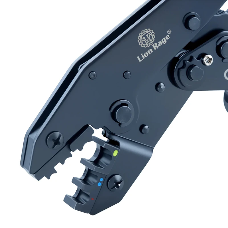 HS Mehrfachbacken-Crimp-Set | Für HD mit Präzisionsbacken, Druckverstellung und rutschfestem Griff | Verkabelung, Heimwerken, Industrie – Detail 5