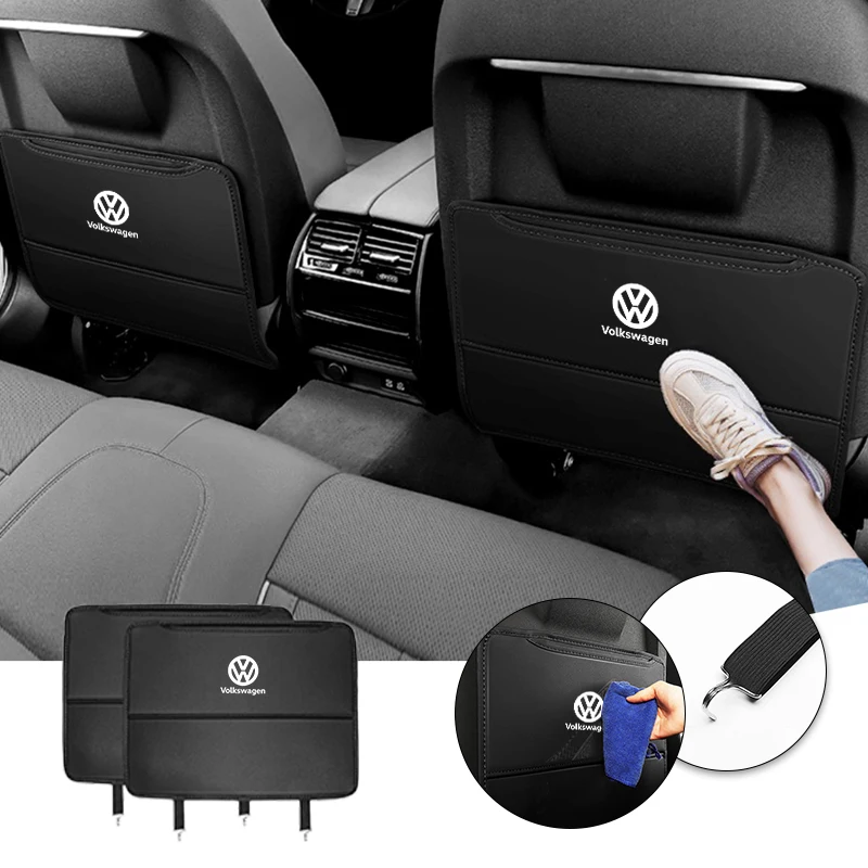 1Pcs Car Seat Backrest Protection Anti-kick Mat For Volkswagen Golf R Scirocco Polo Passat GTI T5 R-Line Jetta Magotan Tiguan view 2