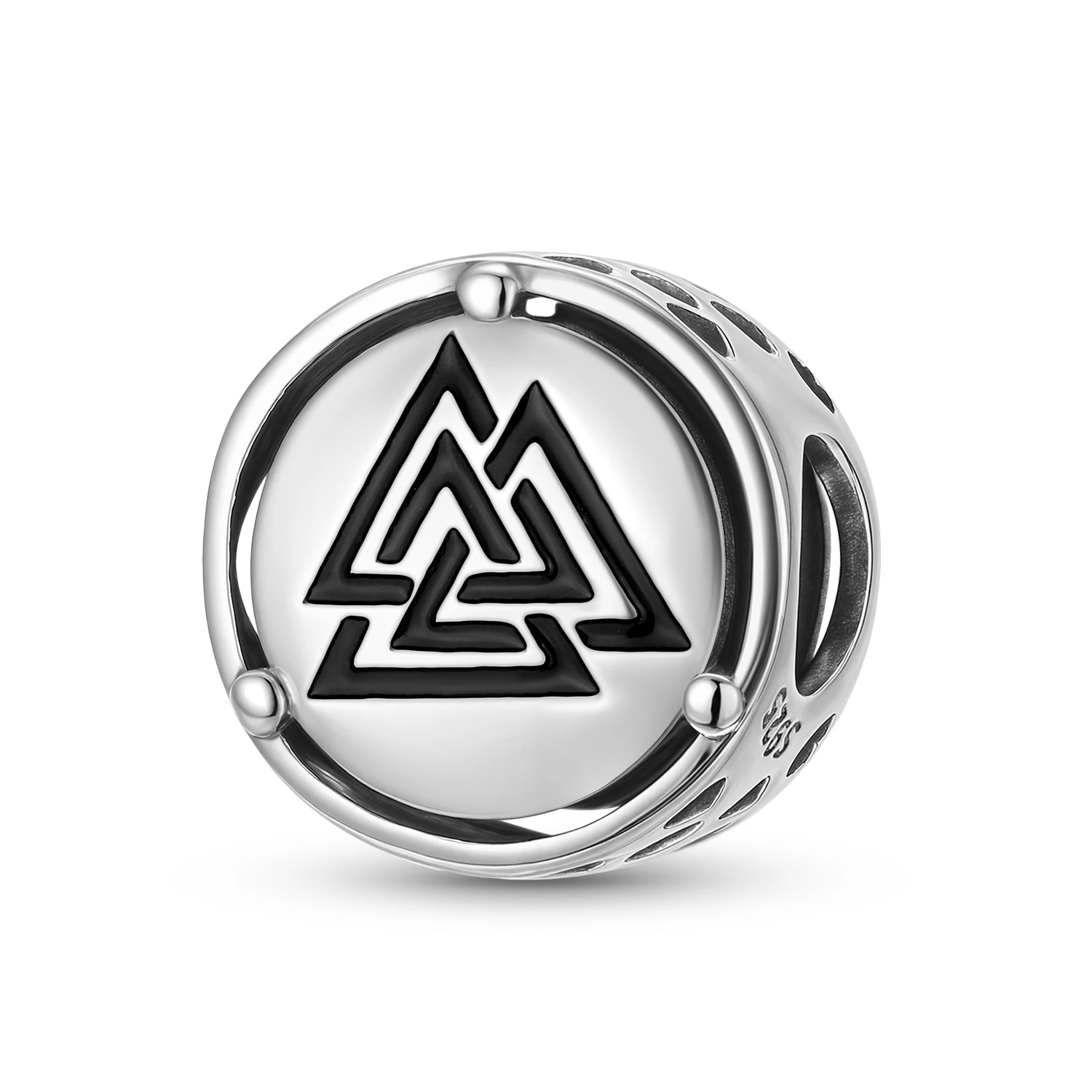 

Valknut's Knot of Death Odin Knot 925 Sterling Silver Symbols Charm Bead Jewelry Fit Original Bracelet Diy Jewelry Accessories